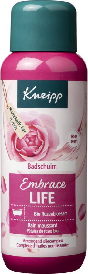 Kneipp Embrace Life Badschuim Met biologische rozenbloesem Anti-Aging verzorging Voor de rijpere huid Bloemig Vegan 400 ml