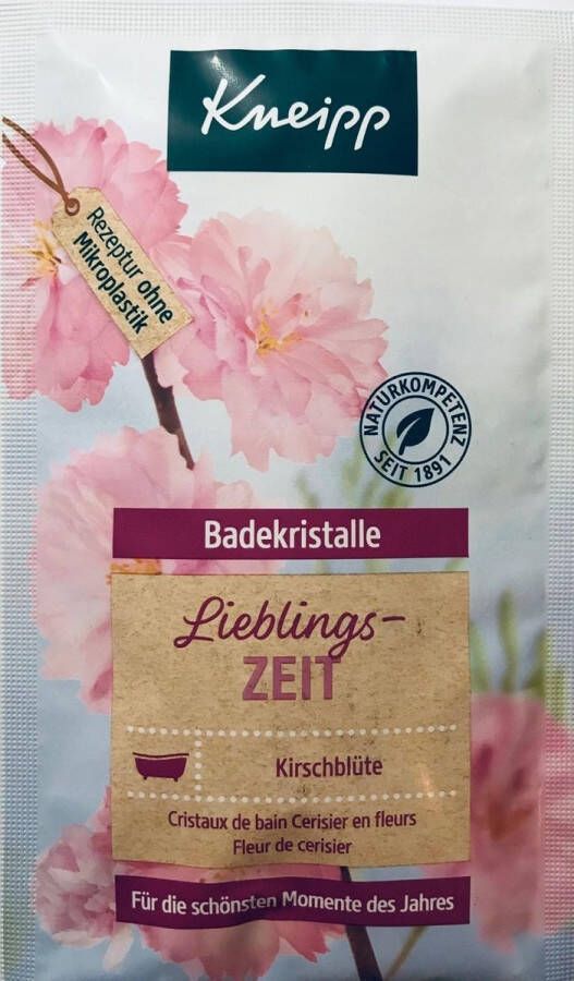 Kneipp Favoriete Tijd Lieblingszeit Kersenbloesem Badmineraal & -Zout Badkristallen 1 zakje met 60 gram inhoud