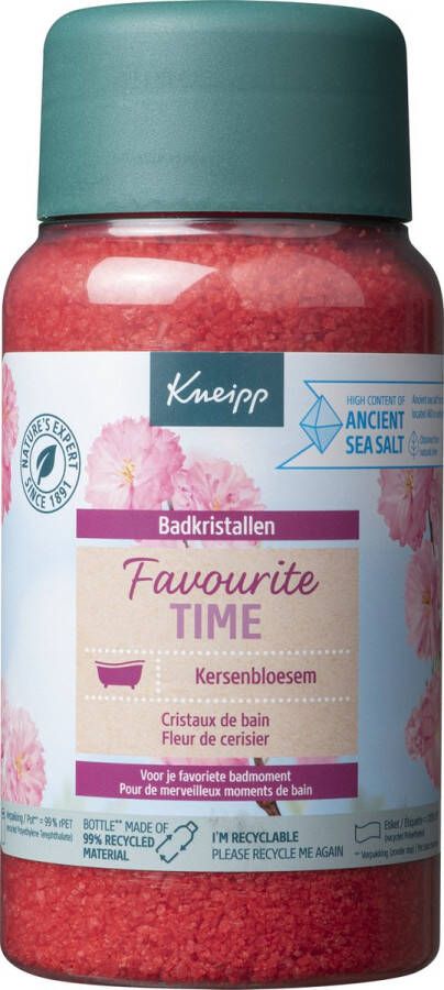 Kneipp Favourite Time Badkristallen Badzout Kersenbloesem Met zuiver thermaal zout Vegan 600 gram