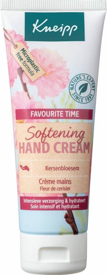 Kneipp Favourite Time Handcrème Kersenbloesem Intensieve verzorging van droge handen Vegan 1 st 75 ml