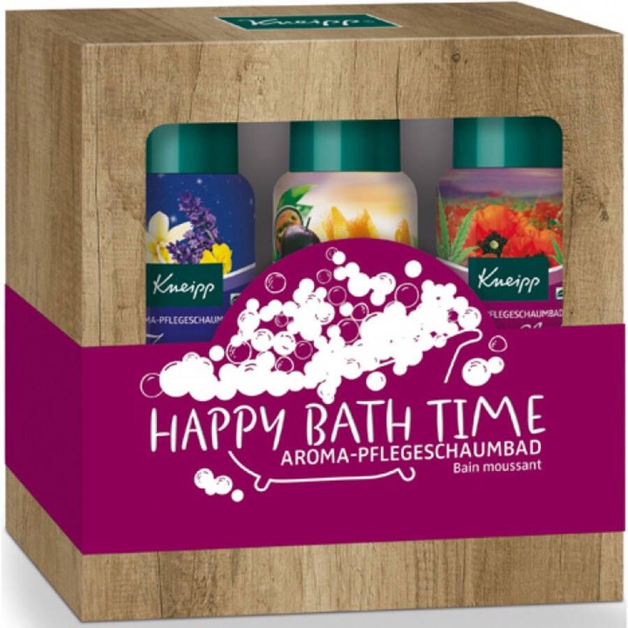 Kneipp Geschenkverpakking Happy Bath Time 3X 100 ml verzorgend badschuim