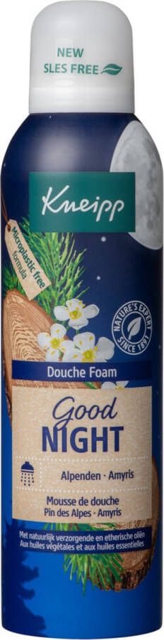 Kneipp Good Night Douche foam Douche schuim Alpenden en Amyris Goede nachtrust Ontspannend Vegan 1 st 200 ml