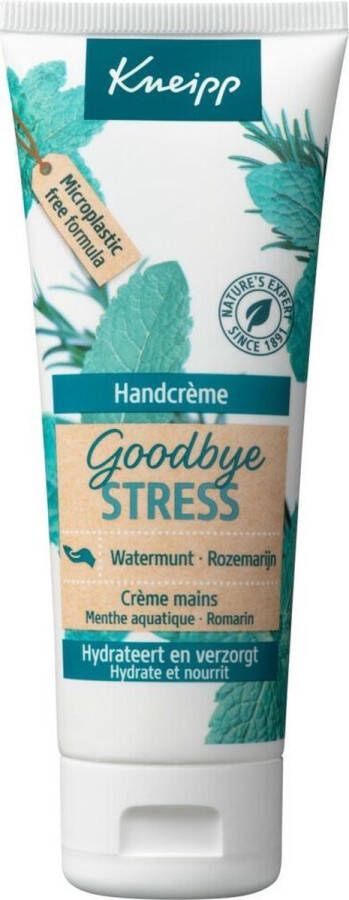 Kneipp Goodbye Stress Handcrème Verfrissend Watermunt en Rozemarijn Vegan 1 st 75 ml