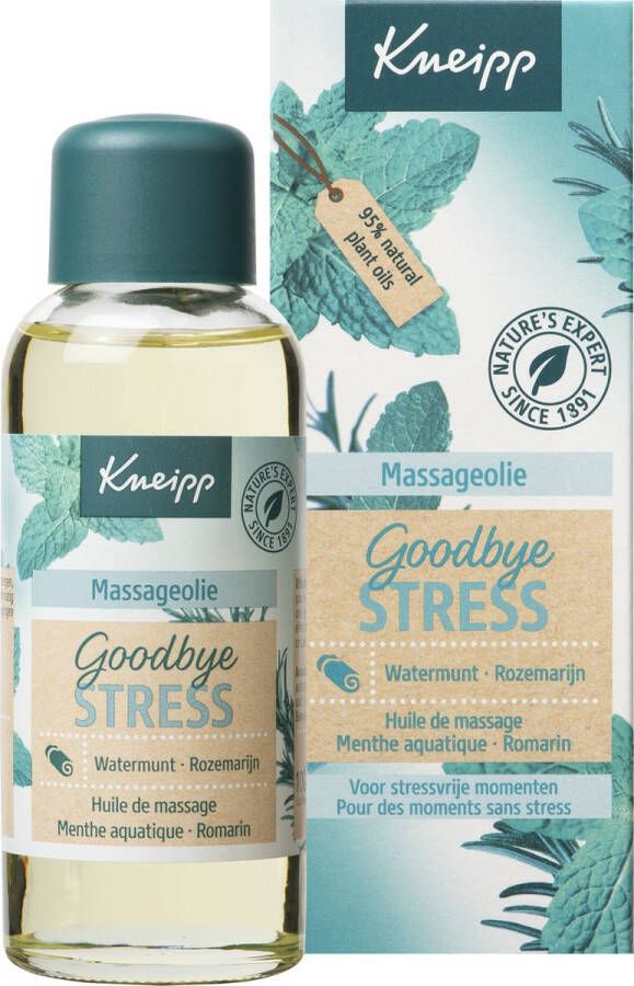 Kneipp Goodbye Stress Massageolie Watermunt en Rozemarijn Ontspannend Geschikt voor alle huidtypen Vegan 1 st 100 ml