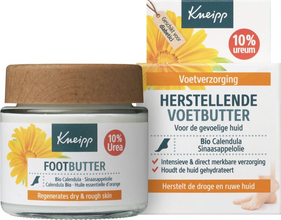 Kneipp herstellende Voetbutter met Calendula Voor zachte en soepele voeten Met citrusgeur Vegan 100 ml