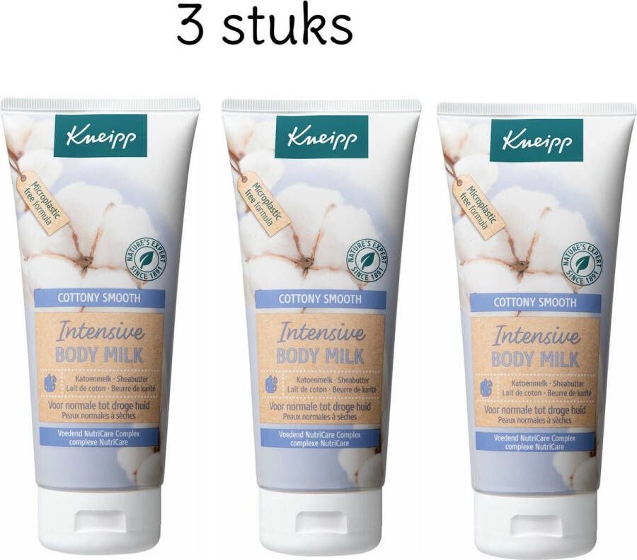 Kneipp Intensive Body Milk Cottony Smooth 3 x 200 ml