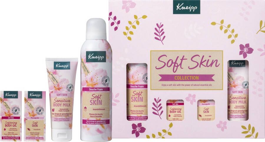 Kneipp Luxe Geschenkset Soft Skin Amandelbloesem Cadeauverpakking Giftset Inhoud 200 ml + 75 ml + 2 x 20 ml