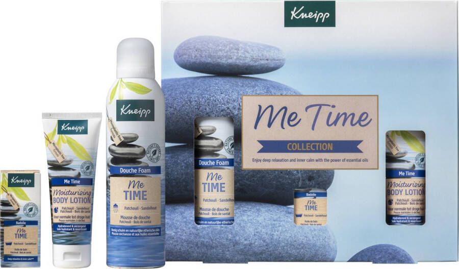 Kneipp Me-Time Geschenkset Cadeauverpakking Giftset Patchouli en sandelhout Vegan Inhoud: Douche foam 200 ml + Badolie 20 ml + Body lotion 75 ml