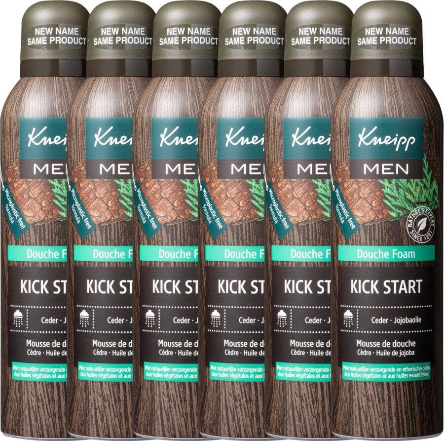Kneipp Men Douche Foam Kick Start Men Only Douche schuim Voordeelverpakking 6 x 200 ml