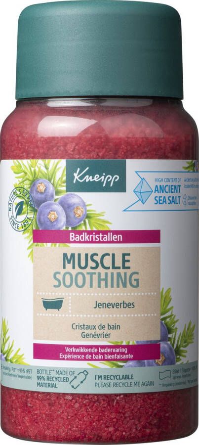 Kneipp Muscle Soothing Badkristallen Badzout Jeneverbes Weldaad voor spieren Rustgevende geur Vegan 1 st 600 gr