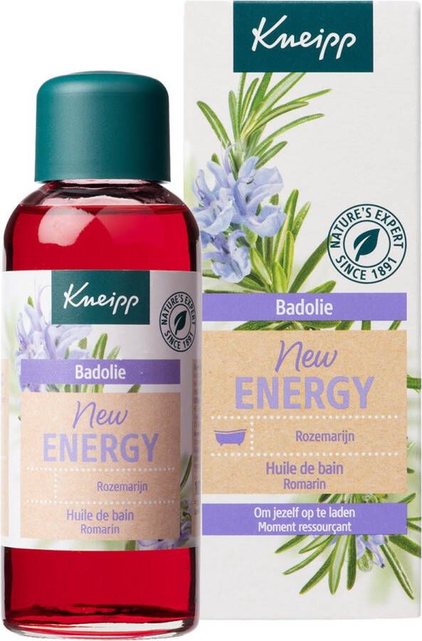 Kneipp New Energy Badolie Rozemarijn Voor nieuwe energie pH neutraal Vegan Dermatologisch getest 1 st 100 ml