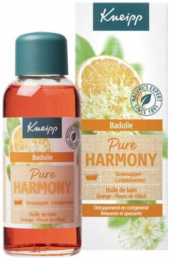 Kneipp Pure Harmony Badolie Oranje lindebloesem Ontspannend en rustgevend bad Zachte kalmerende geur Vegan 1 st 100 ml