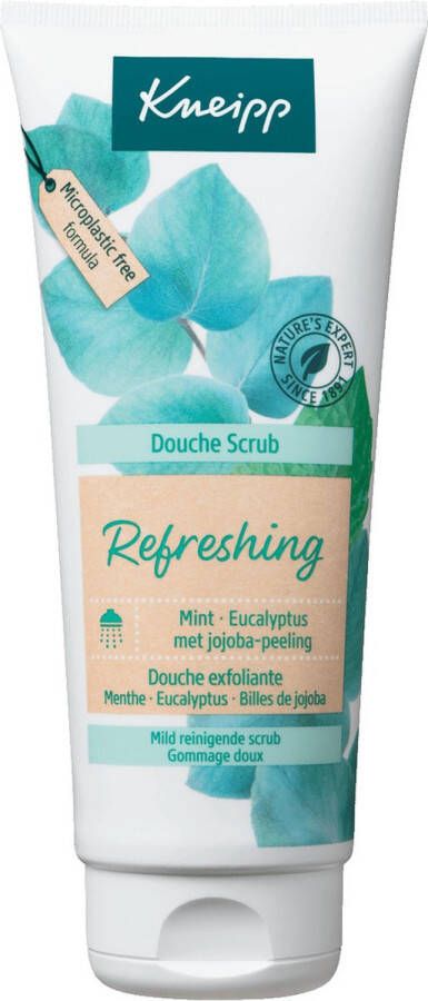 Kneipp Refreshing Douche scrub Body scrub Frisse geur van Mint en Cucalyptus Voor alle huidtypen Vegan 1 st 200 ml
