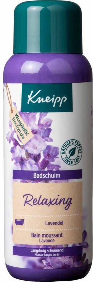 Kneipp Relaxing Badschuim Lavendel Ontspannende bloemige geur Vegan 1 st 400 ml