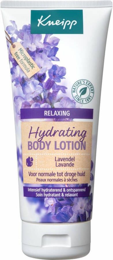Kneipp Relaxing Body lotion Lavendel Ontspannende bloemige geur Voor alle huidtypen Vegan 1 st 200 ml