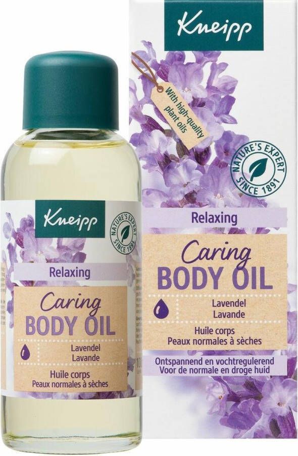 Kneipp Relaxing Huidolie Lavendel Trekt snel in Voor een soepele en zachte huid Vegan 1 st 100 ml