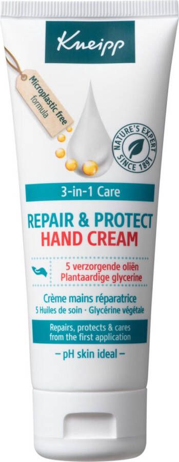 Kneipp Repair & Protect Handcrème Voor droge tot extreem droge handen Dermatologisch getest Vegan 1 st 75 ml