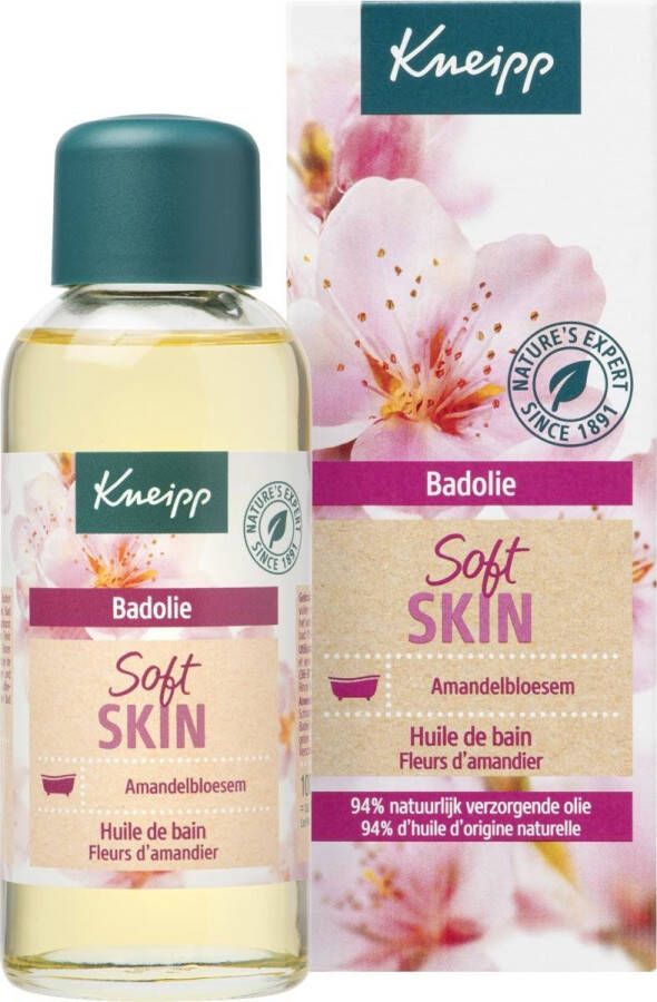 Kneipp Soft Skin Badolie Amandelbloesem Intensief voedend Rustgevende bloemige geur Voor alle huidtypen en in het bijzonder geschikt voor de droge en gevoelige huid Vegan 1 st 100 ml