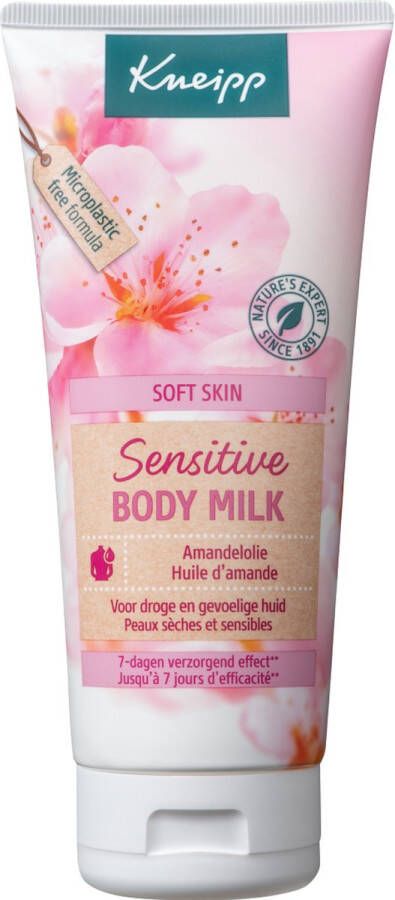 Kneipp Soft Skin Body lotion Body Milk Amandelbloesem Vegan Speciaal voor de droge en gevoelige huid 1 st 200 ml