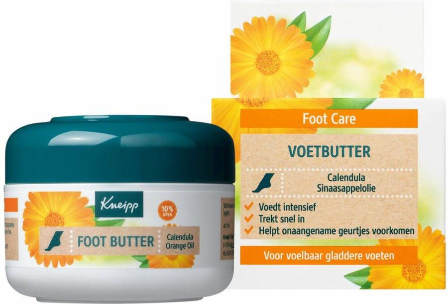 Kneipp Voetbutter Calendula 10% ureum Herstelt en verzorgt gevoelige en overbelaste voeten 1 st 100 ml