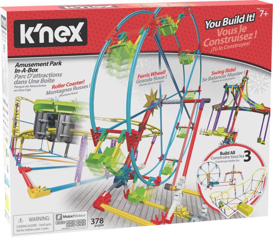 K'NEX Thrill Rides Tabletop Thrills Amusement Park in A Box Building Set Ages 7+