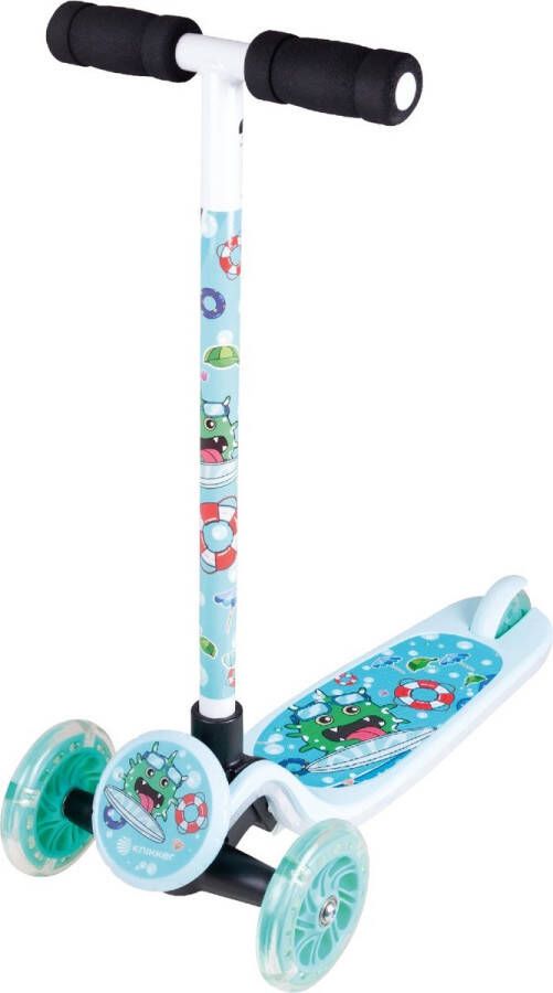 Knikker Electrolight Kinderstep 3 Wielen 3 4 5 Jaar Met LED Wielen & Deck Blauw