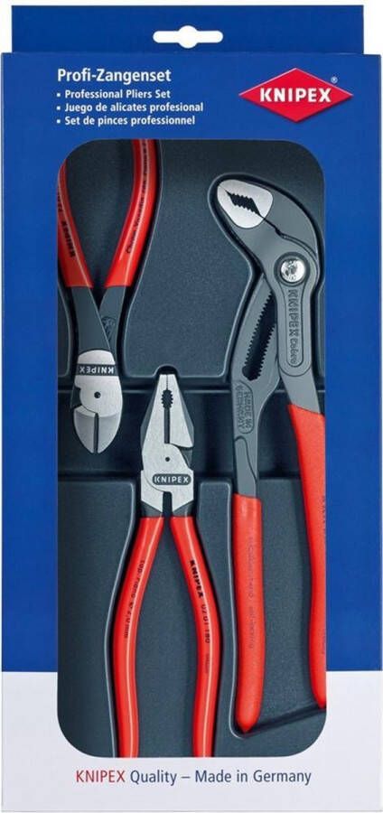 Knipex 00 20 10 3-delige Kracht Tangenset