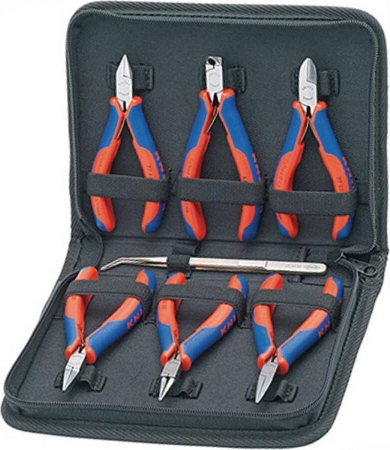 Knipex 00 20 16 6-delige Elektronicatangenset in etui