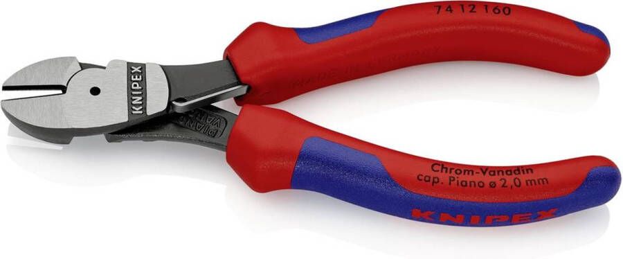 Knipex Tronchese laterale tipo forte compatto per impieghi impegnativi e continuativiU 74 12 160 Werkplaats Kracht-zijs