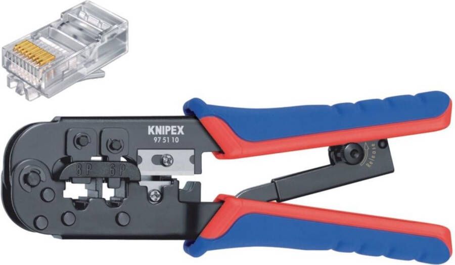 Knipex 975110 Krimptang RJ11 12 (6pin 9.65mm) RJ45 (8pin 11.68mm)