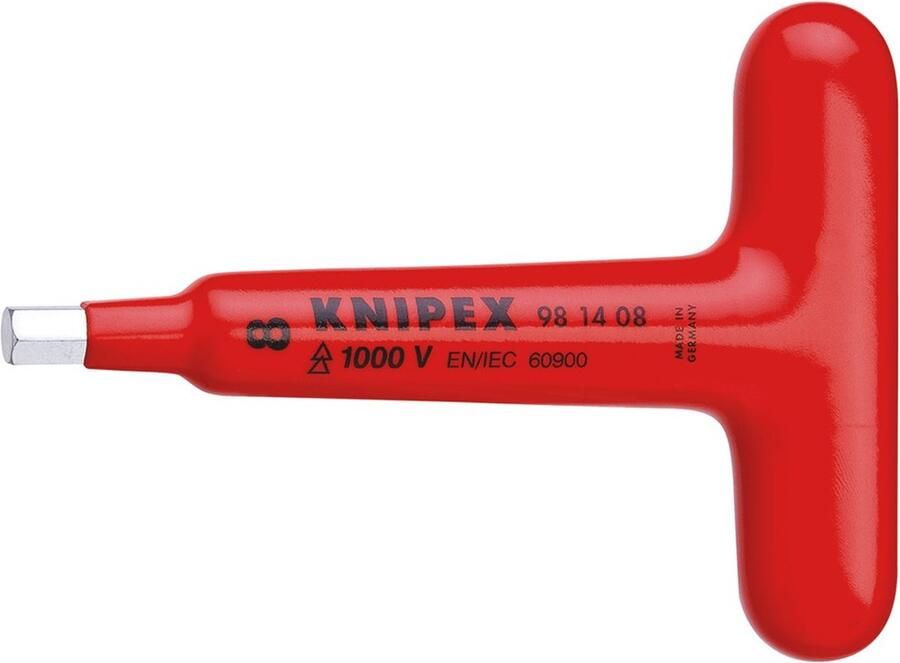Knipex 98 14 06 Schroevendraaier T-greep 120mm voor binnenzeskantschroeven 6mm