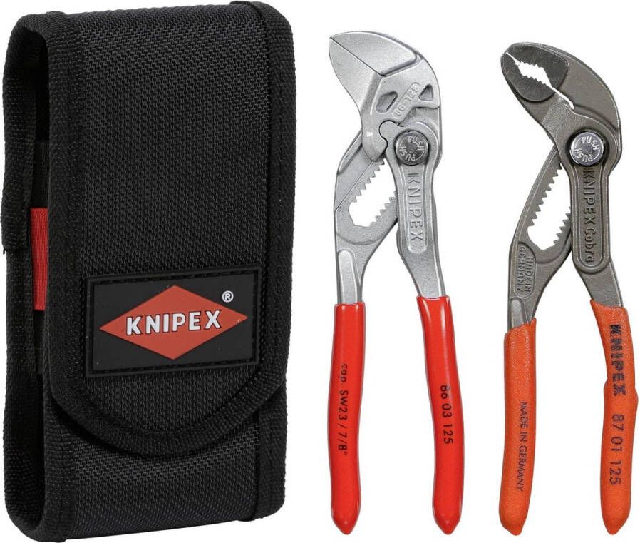 Knipex Mini-tangenset in gereedschapsriemtas