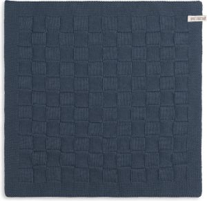 Knit Factory Gebreide Keukendoek Keukenhanddoek Uni Granit 50x50 cm