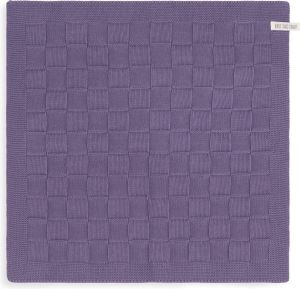 Knit Factory Gebreide Keukendoek Keukenhanddoek Uni Violet 50x50 cm