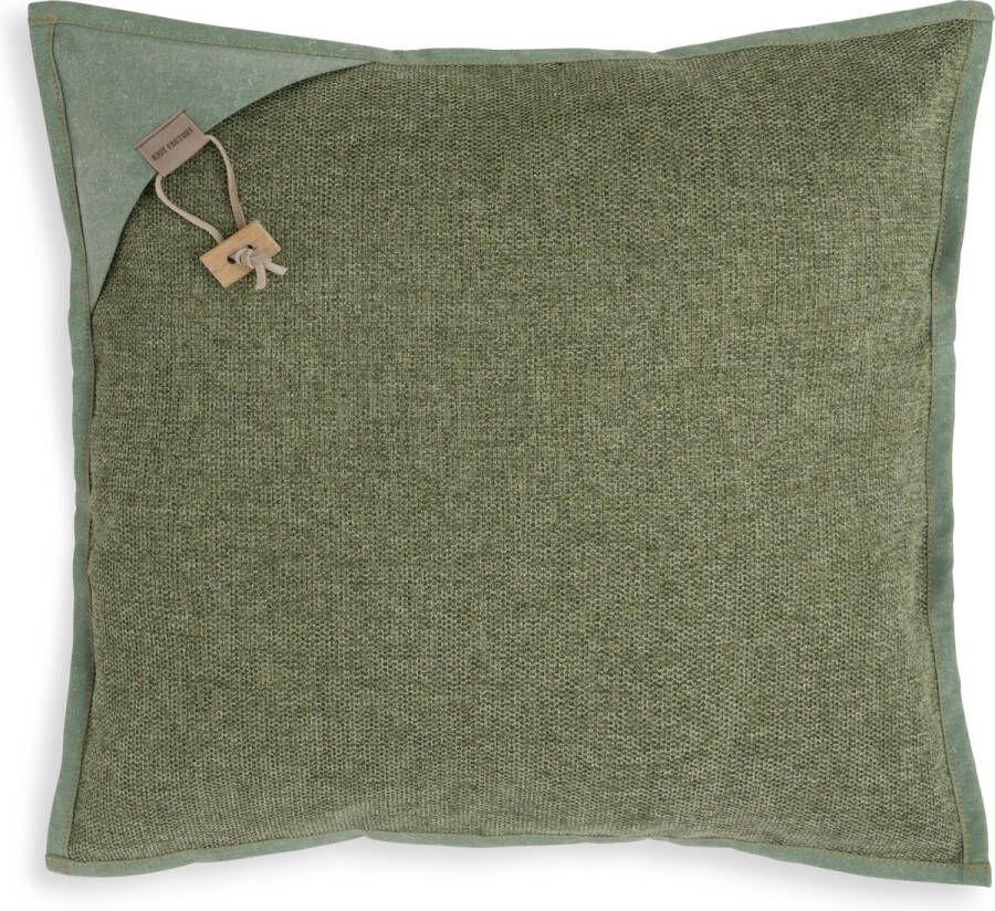Knit Factory Hope Sierkussen Groen 50x50 cm Kussenhoes inclusief kussenvulling
