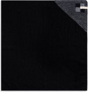 Knit Factory Linnen Theedoek Poleerdoek Keuken Droogdoek Block Zwart Med Grey 65x65 cm