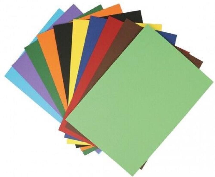Knutselkraam 250 vel A4 Hobbykarton megapack 25 kleuren x 10 vel FITFK10001 Gratis Verzonden
