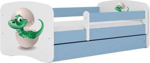 Kocot Kids Bed babydreams blauw baby dino met lade met matras 160 80 Kinderbed Blauw