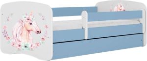 Kocot Kids Bed babydreams blauw paard zonder lade zonder matras 160 80 Kinderbed Blauw