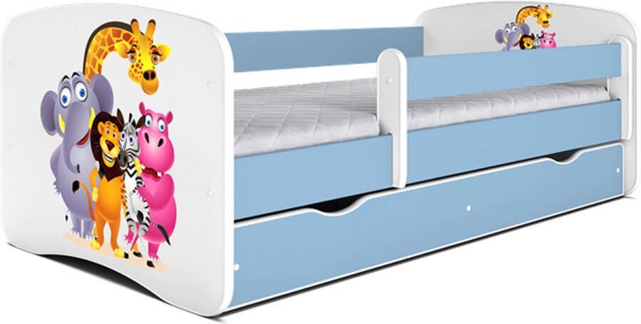 Kocot Kids Bed babydreams blauw eenhoorn met lade zonder matras 160 80 Kinderbed Blauw