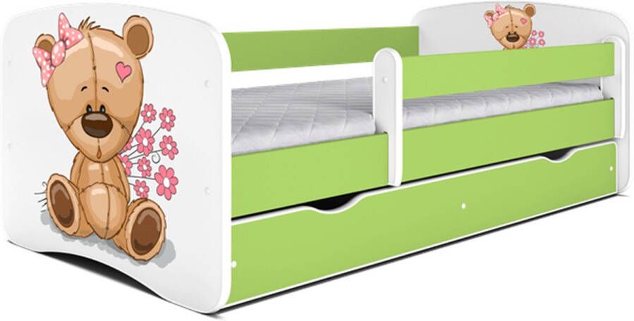 Kocot Kids Bed babydreams groen fee met vlinders zonder lade met matras 160 80 Kinderbed Groen