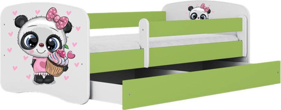 Kocot Kids Bed babydreams groen panda met lade zonder matras 180 80 Kinderbed Groen