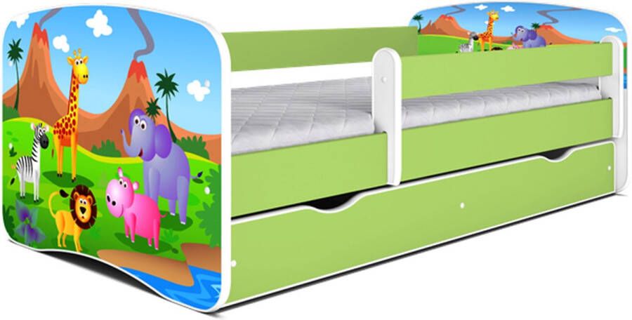 Kocot Kids Bed babydreams groen prinses paard met lade met matras 160 80 Kinderbed Groen