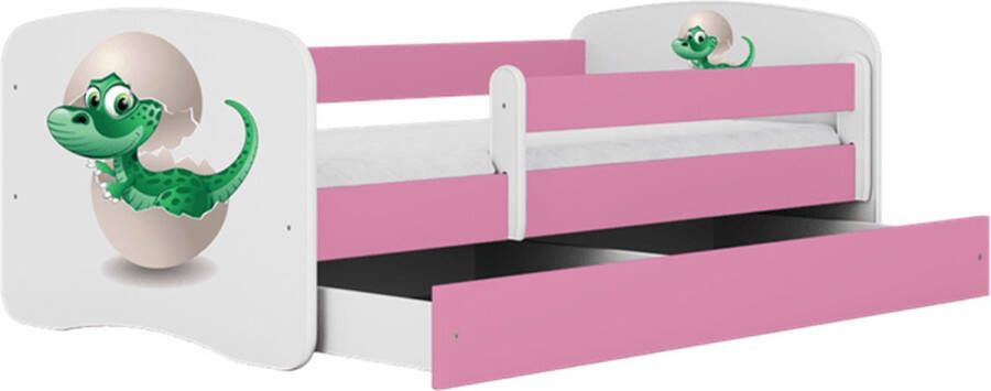 Kocot Kids Bed babydreams roze baby dino met lade met matras 180 80 Kinderbed Roze