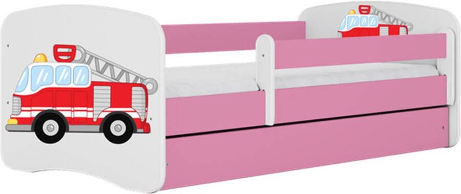 Kocot Kids Bed babydreams roze brandweer zonder lade zonder matras 140 70 Kinderbed Roze