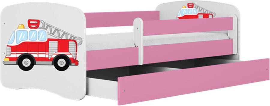 Kocot Kids Bed babydreams roze brandweer zonder lade zonder matras 180 80 Kinderbed Roze