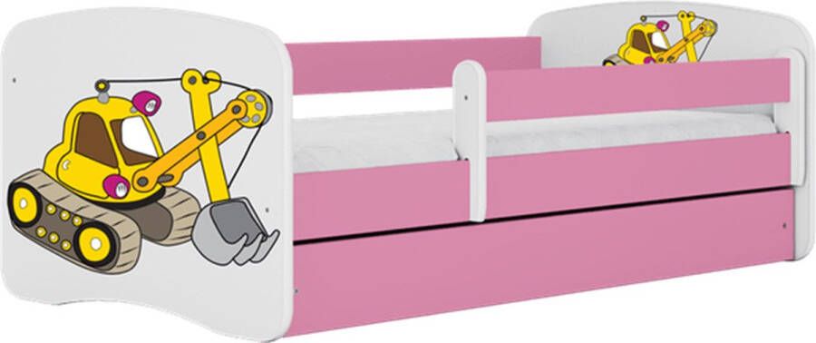 Kocot Kids Bed babydreams roze graafmachine zonder lade met matras 140 70 Kinderbed Roze