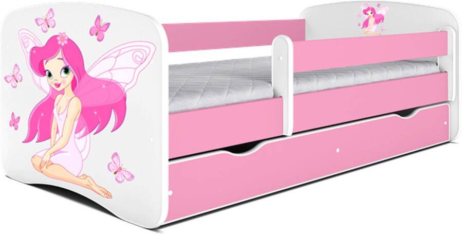 Kocot Kids Bed babydreams roze babyolifant met lade met matras 160 80 Kinderbed Roze