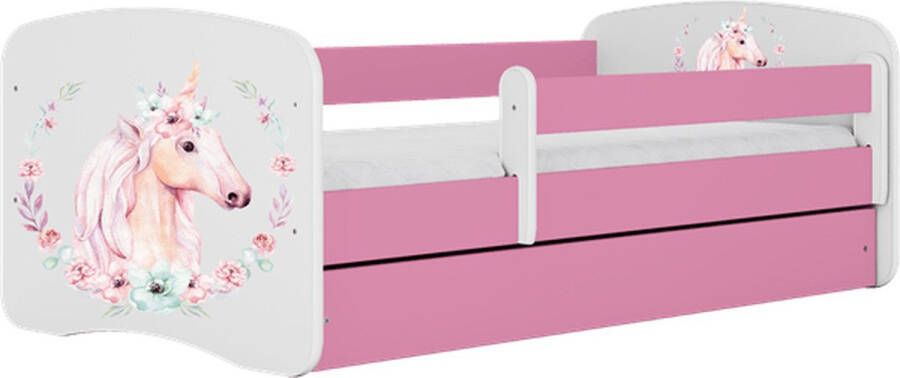 Kocot Kids Bed babydreams roze paard met lade met matras 140 70 Kinderbed Roze