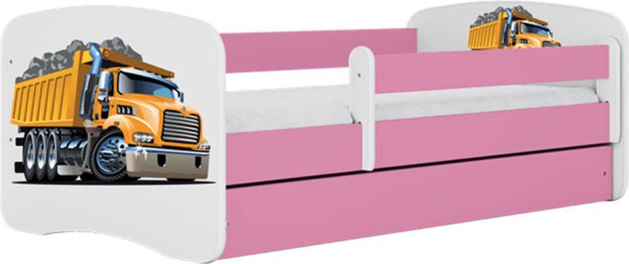 Kocot Kids Bed babydreams roze vrachtwagen met lade met matras 160 80 Kinderbed Roze